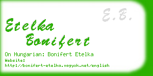 etelka bonifert business card